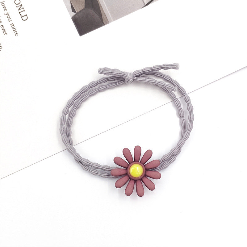 Venta al por mayor Daisy High Stretch Plastic Hair Scrunchies